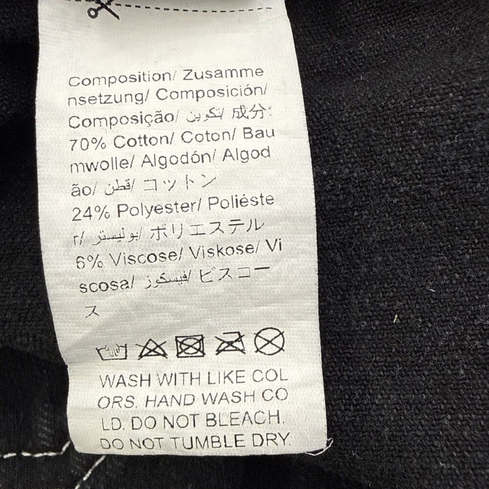 Romwe Grunge Punk Plus Letter & Skull Print Flap Pocket Side Cargo Pants Size 6 - Picture 8 of 12